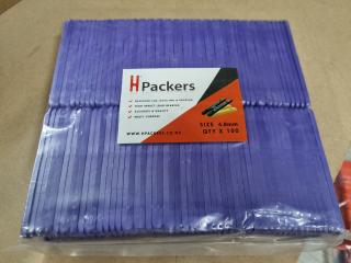 100x Pack of H-Packers, 4mm, Purple, Bulk