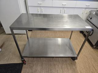 Stainless Steel Bench on Wheels