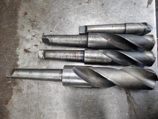 4 Large Morse Taper Drills 