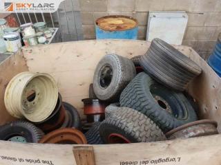 Large Box of Lawn Tyres and Rims