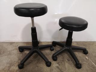 2x Mobile Adjustable Stools.