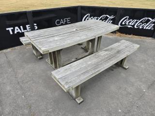 Outdoor Table and Bench Seats