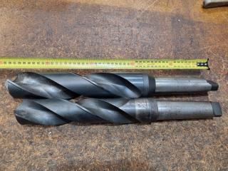 2x Large Imperial Sized Drills w/ Morse Taper No.5 Shanks