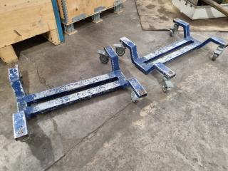 2x Low Materials Transport Trolley's