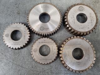 5 x Gear Shaper Cutters 