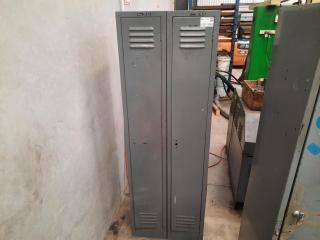 Grey Steel 2 Door Locker Cabinet