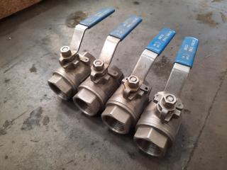 4 x Mico CF8M 40mm Ball Valves