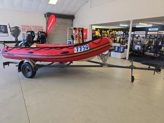 Mercury Inflatable Boat with Motor and Trailer