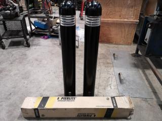 2x Pierlite Nebular Exterior Bollard Light Casings