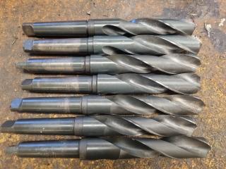 7 Large Morse Taper Drill Bits 