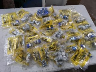 Assorted Lot of Industrial Hydraulic Fittings