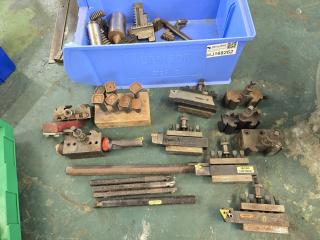 Bin of Lathe Tooling and Accessories 