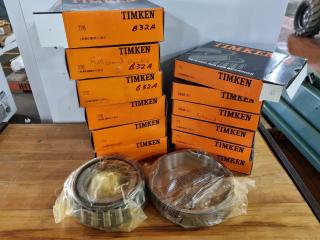 6x Timken Tapered Roller Bearings 776/772