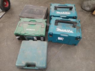 5x Assorted Empty Power Tool Cases