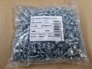 Bag of 1000x Wurth CSK Square No.2 HingeFix Screws