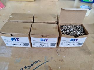 6 Boxes of FIT M6x11 Euro-Screws