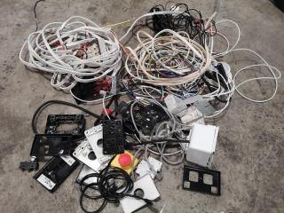 Assorted Electrical Csnloing, Breakers, Boxes, Covers