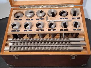 Keyway broach and bush set in wooden case