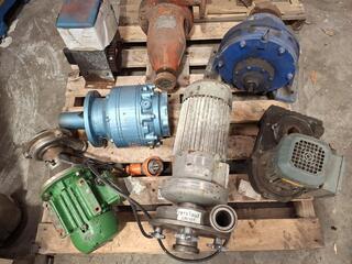 Assorted Industrial Gearboxes Motors and Pump Assembly Lot