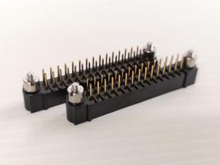 2x Harwin 15+15Pos Male DIL Vertical Throughboard Connectors