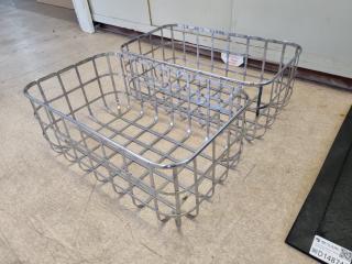 2x Stainless Steel Baskets, 620x360x240mm