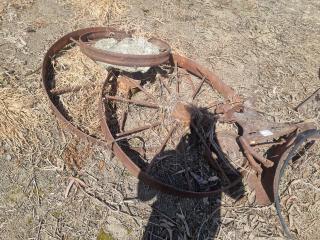 Antique Wagon and Plow Components