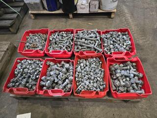 Assorted Galvanized Nuts and Bolts Pallet Lot