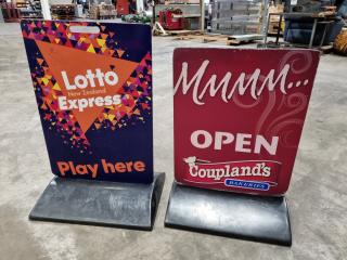 2x Sidewalk Retail Signage