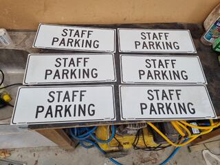 6x Staff Parking Signs
