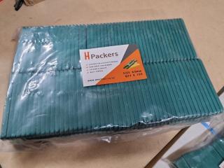 100x Pack of H-Packers, 6mm, Green, Bulk