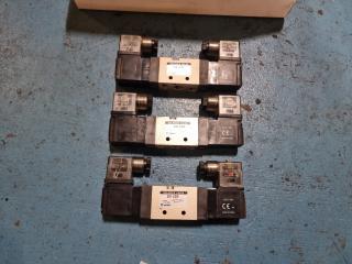 3x SYM SV220 5/2 Way Pneumatic Electric Solenoid Valve