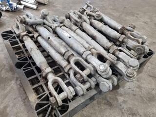 13x Large Galvanized Turnbuckles