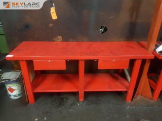 Metal Workbench with Drawers