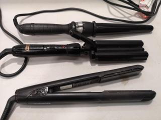 Hair Straightener, Curler, and Conical Wand