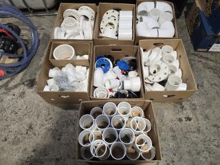 Large Lot of Industrial PVC Pipe Fittings 