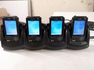 4x Symbol MC50 Mobile Handheld Computers w/ Charging Cradle