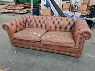 Vintage Moran Leather Sofa Couch, needs restoration