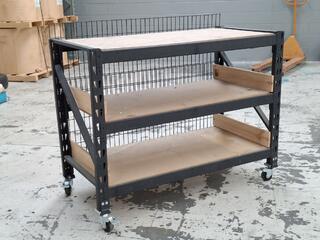Metal Storage Trolley With Shelves