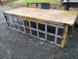 Heavy Duty Steel Topped Workbench Table