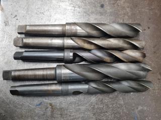 5 Large Morse Taper Drills