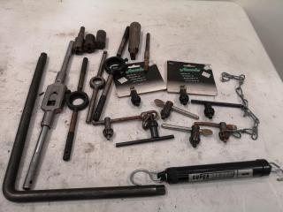 Mixed Lot of Assorted Chuck Keys, Mill Bits, & More