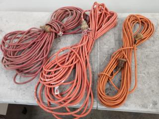 3x Power Extension Lead Cables