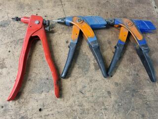 3x Hand Rivet Guns