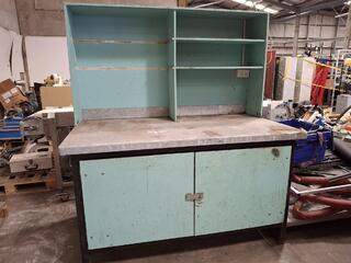Industrial Workbench With Shelves And Drawers