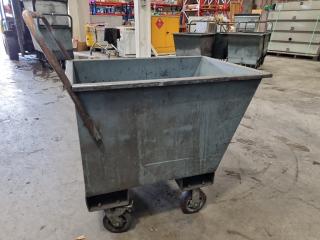 Heavy Duty Steel Scrap Material Bin Trolley