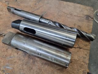 3x Morse Taper Drill Shank Adapters + 1x Drill