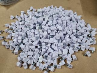 White Plastic & Steel Shelf Support Pins, Bulk Lot