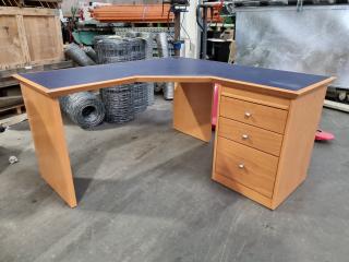 Office Corner Desk w/ Built-in Drawers