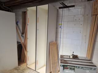 Pair of Incomplete Custom Tall Cabinets