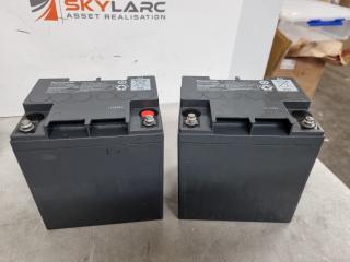 2x Panasonic 12V, 28Ah Lead-Acid Batteries LC-P1228AP